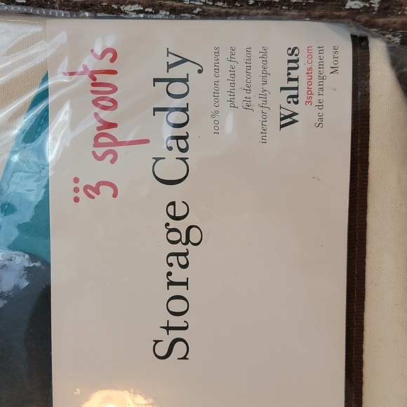 RARE NWT 3 Sprouts Storage Caddy Walrus Hard to Find - Picture 3 of 7